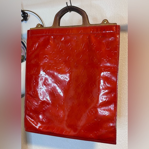 Louis Vuitton Handbags - Vintage LOUIS VUITTON Vernis Leather Stanton Tote Bag Rouge